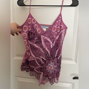 Marciano beaded night top. Beaded and sequined all over. Beautiful! Medium